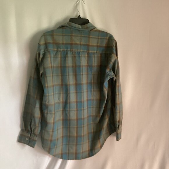 McGregor Sportswear Plaid Button-Down Shirt – Blue/Brown – Size M – 28" Length - Picture 3 of 7